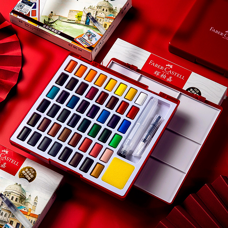 Watercolor Paint Set Solid Pigment - 24/36/48 Colors Solid Watercolor Paint Set