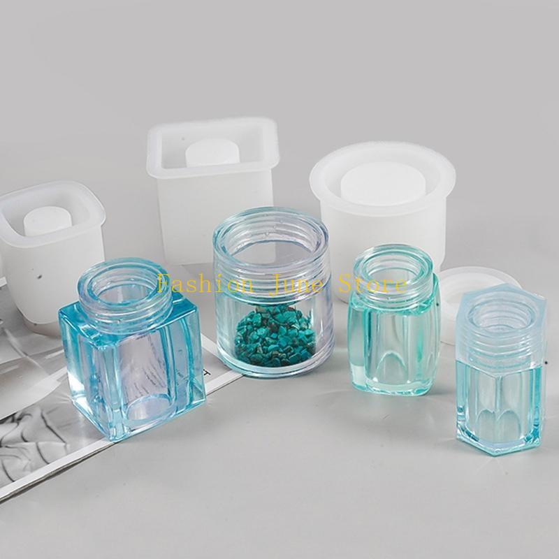 1 Set Storage Bottle Jar Cryst - огляд і ціна Silicone Epoxy Resin Molds Set
