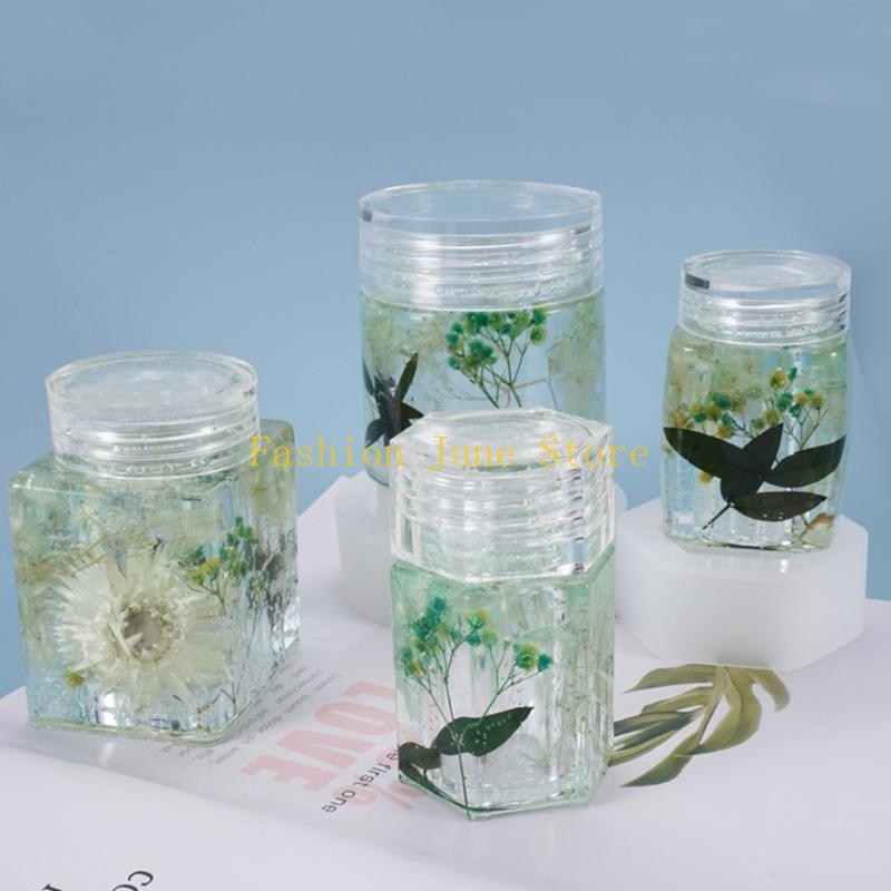 1 Set Storage Bottle Jar Cryst - огляд і ціна Silicone Epoxy Resin Molds Set