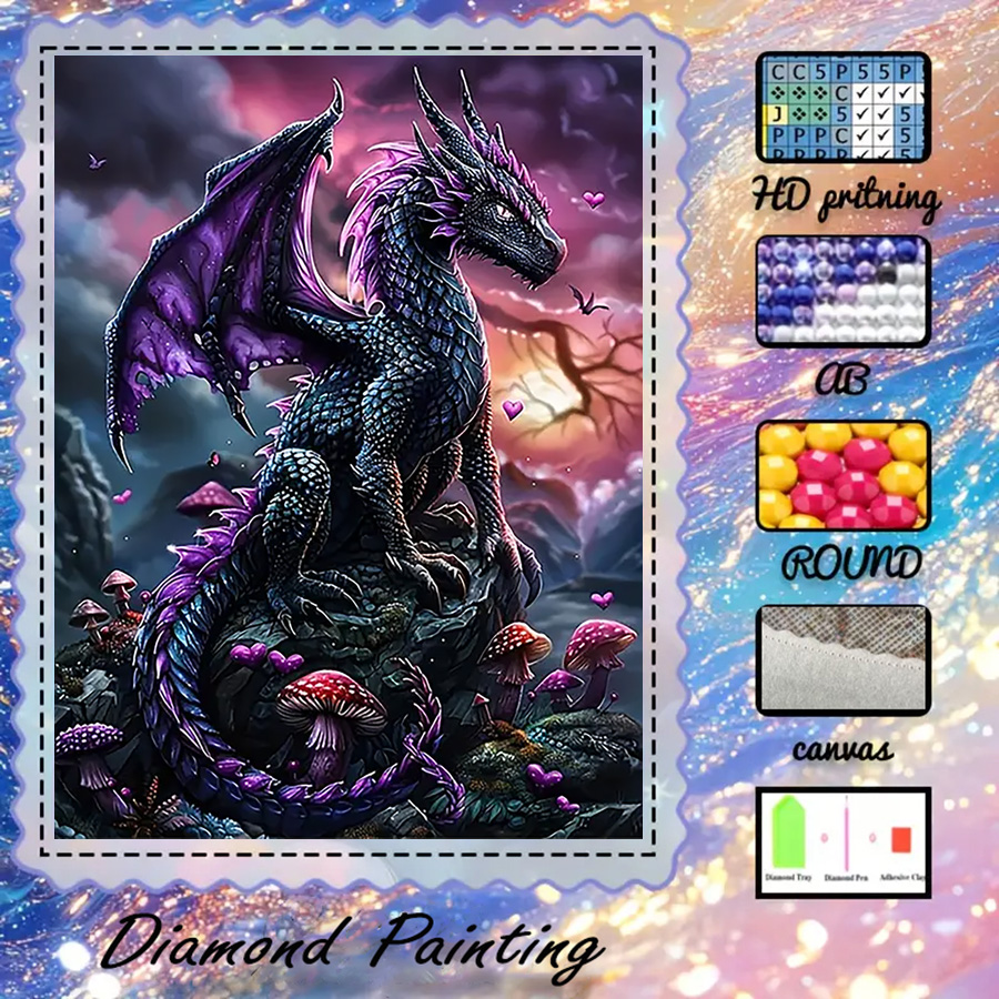 1 piece - 5D-DIY - Flocking cl - огляд і ціна 5D Diamond Painting Kit Full Drill
