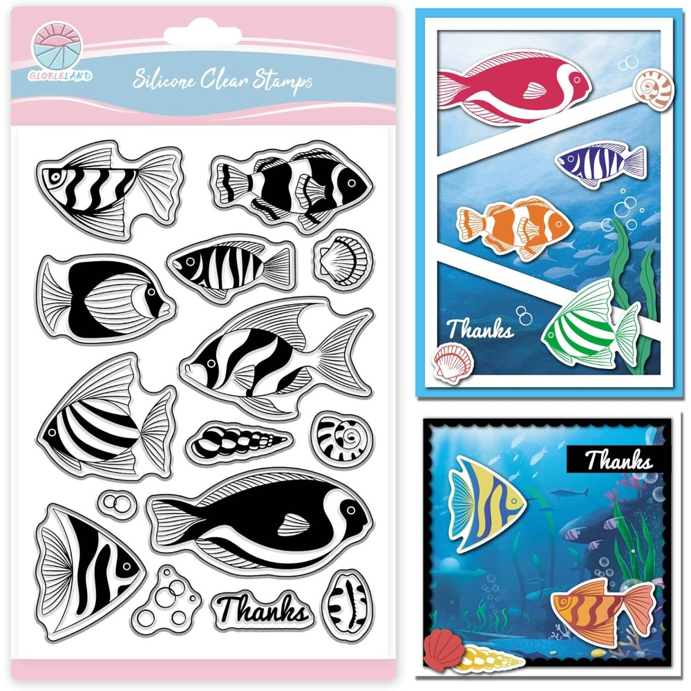 Summer Ocean Clownfish Clear S - огляд і ціна Clear Silicone Stamps For Card Making