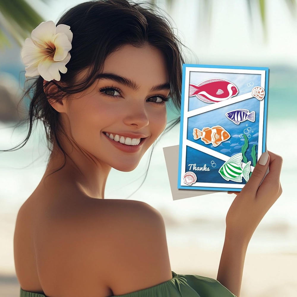 Summer Ocean Clownfish Clear S - огляд і ціна Clear Silicone Stamps For Card Making