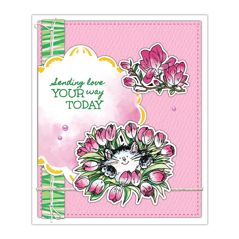 Suncraft Cute Kitty Cats And F - огляд і ціна Clear Silicone Stamps For Card Making