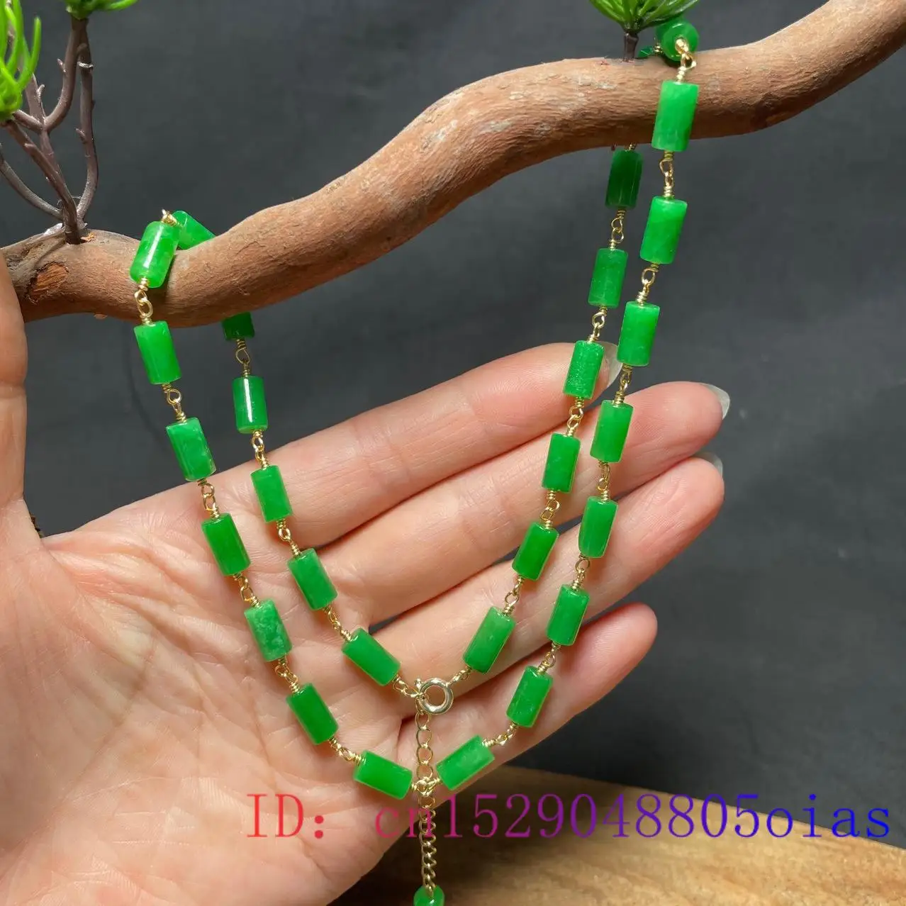 Green Jade Beaded Necklace Vin - огляд і ціна Beading