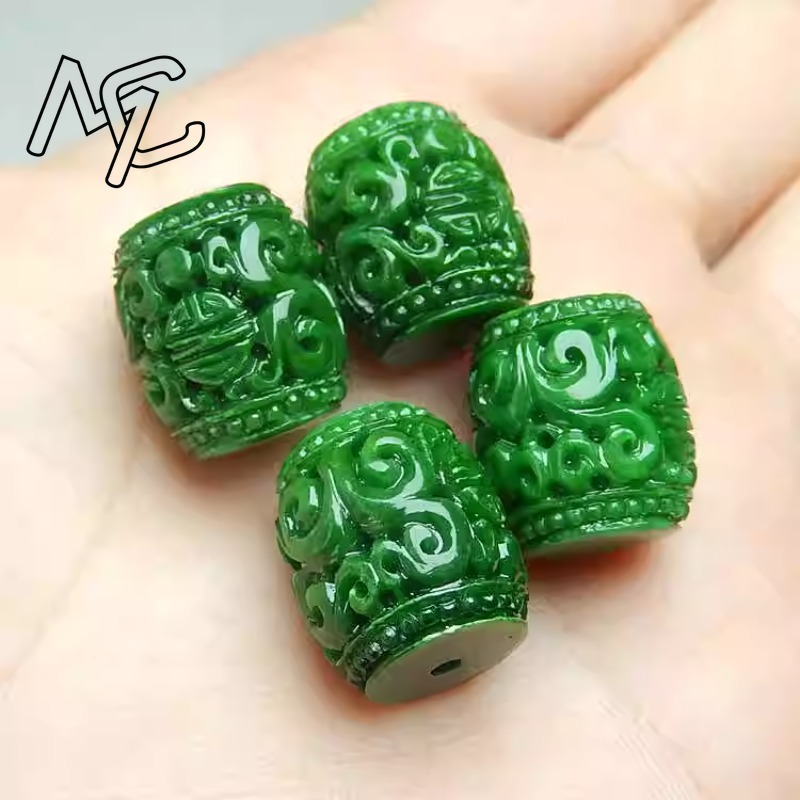 5pc Natural Green Jade Carving - огляд і ціна Beading