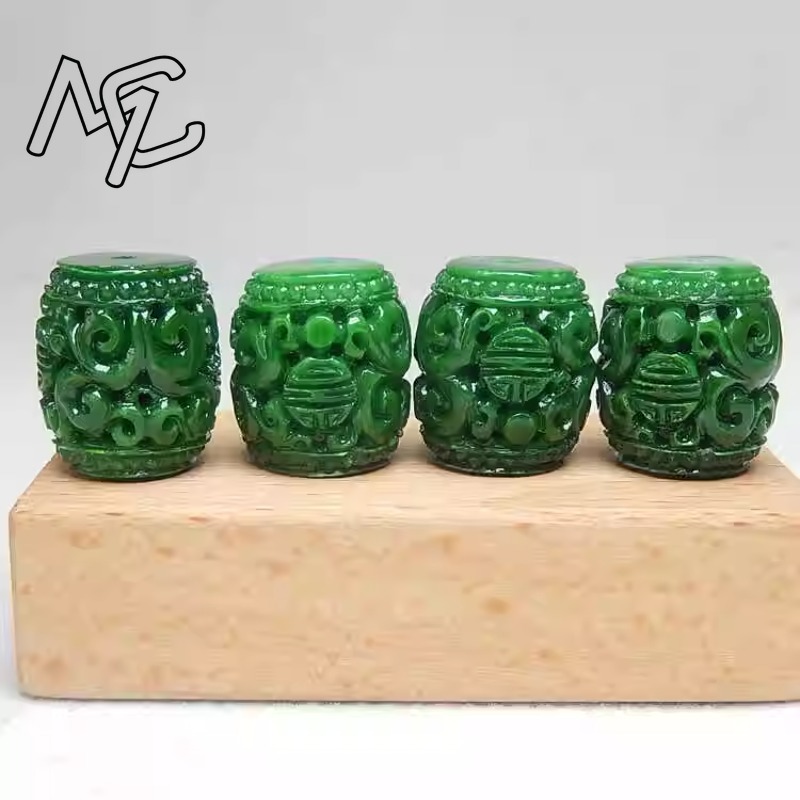 5pc Natural Green Jade Carving - огляд і ціна Beading