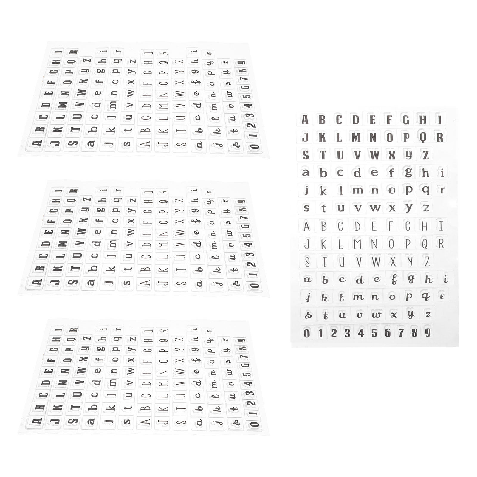 4Pcs Transparent Silicone Alph - огляд і ціна Clear Silicone Stamps For Card Making