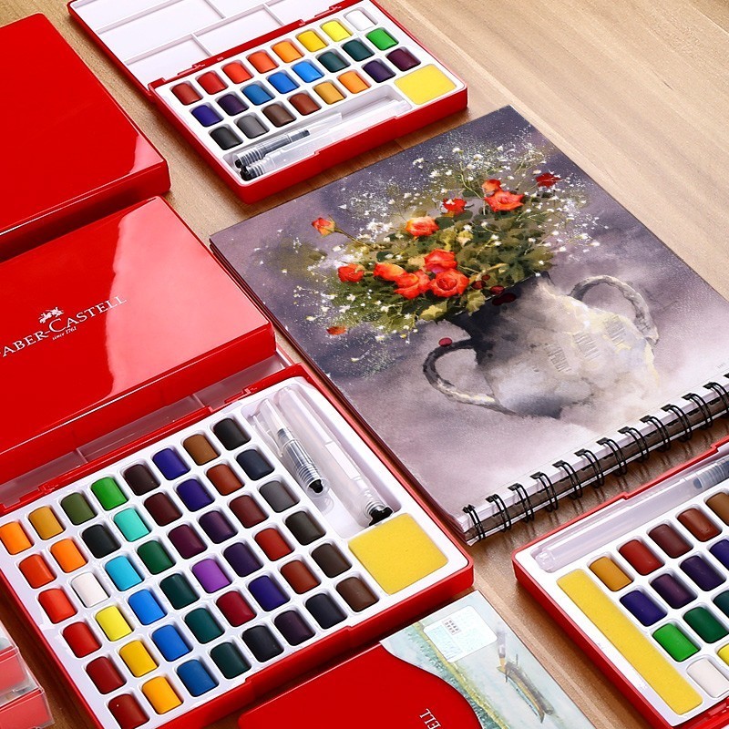 24/36/48 Colors Solid Watercol - огляд і ціна Watercolor Paint Set Solid Pigment