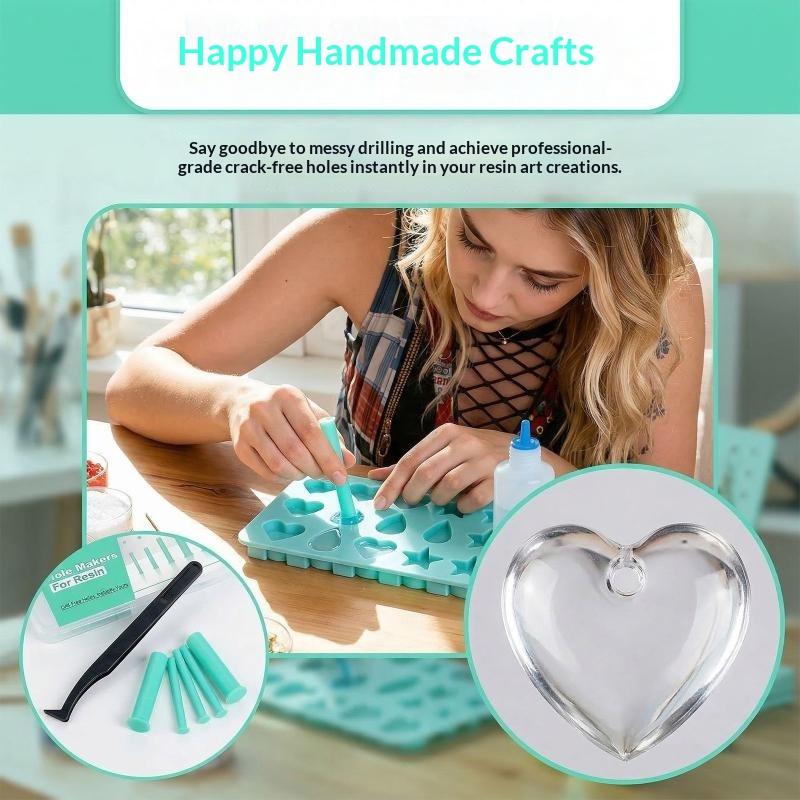 Resin Hole Maker Set 7 Sizes S - огляд і ціна Silicone Epoxy Resin Molds Set
