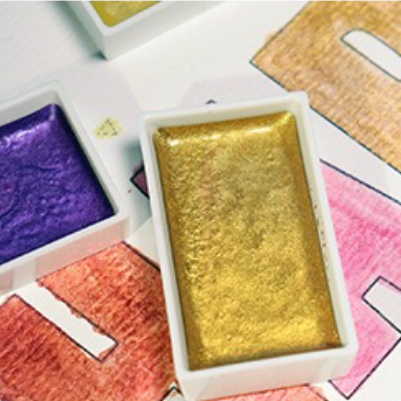 6-color Water-soluble Metal Pe - огляд і ціна Watercolor Paint Set Solid Pigment