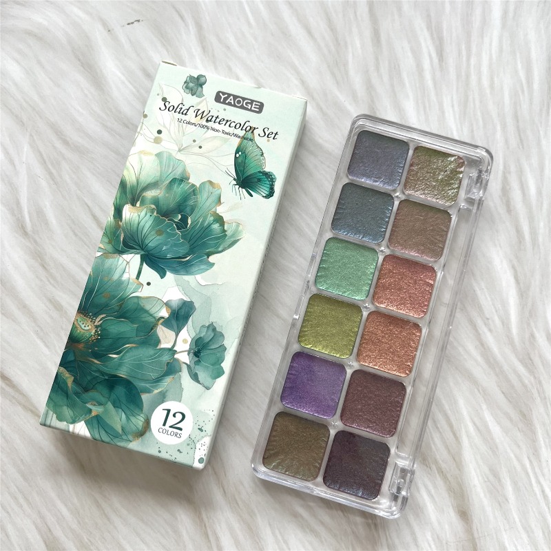 Chameleon Solid Watercolor Pai - огляд і ціна Watercolor Paint Set Solid Pigment